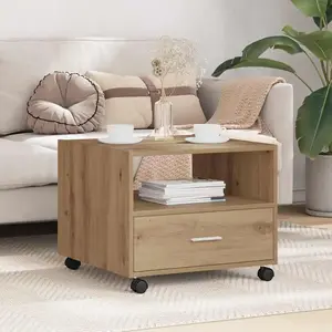 vidaXL Table basse chêne artisanal 55 x 55 x 45 cm Bois d'ingénierie pas cher