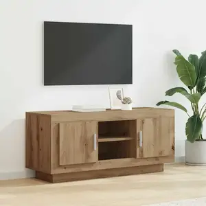 vidaXL Meuble TV Chêne artisanal 102 x 35 x 45 cm Bois d'ingénierie pas cher