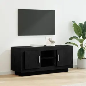 vidaXL Meuble TV Chêne noir 102 x 35 x 45 cm Bois d'ingénierie pas cher