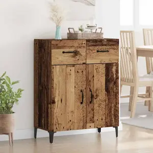vidaXL Buffet Bois ancien 34 x 69.5 x 90 cm Bois d'ingénierie pas cher