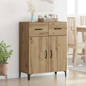 vidaXL Buffet chêne artisanal 34 x 69.5 x 90 cm Bois d'ingénierie pas cher