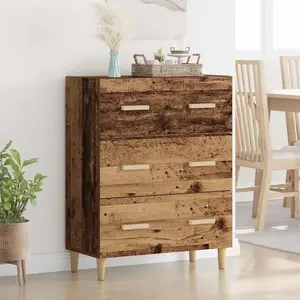 vidaXL Buffet Bois ancien 34 x 69.5 x 90 cm Bois d'ingénierie pas cher