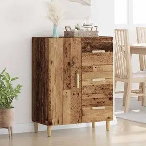 vidaXL Buffet Bois ancien 34 x 69.5 x 90 cm Bois d'ingénierie pas cher