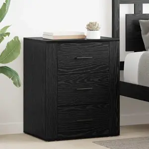 vidaXL Cabinet de chevet Chêne noir 50 x 36 x 60 cm Bois d'ingénierie pas cher