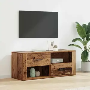 vidaXL Meuble TV Bois Ancien 100 x 35 x 40 cm Bois d'ingénierie pas cher