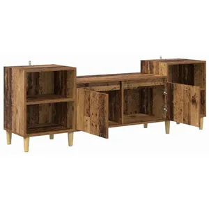 vidaXL Vidaxl Meuble Tv Bois Ancien 160 X 35 X 55 Cm Bois D'ingénierie pas cher
