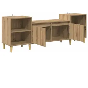 vidaXL Vidaxl Meuble Tv Chêne Artisanal 160 X 35 X 55 Cm Bois D'ingéni... pas cher