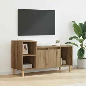 vidaXL Meuble TV Chêne artisanal 100 x 35 x 55 cm Bois d'ingénierie pas cher