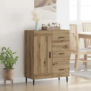 vidaXL Buffet avec tiroir Chêne artisanal 69,5 x 34 x 90 cm pas cher