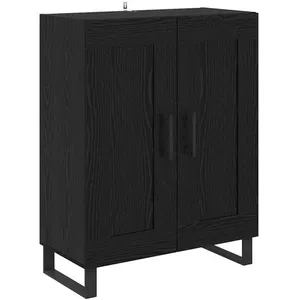vidaXL Vidaxl Buffet Chêne Noir 69,5 X 34 X 90 Cm Bois D'ingénierie Et... pas cher