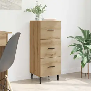 vidaXL Buffet chêne artisanal 34 x 34,5 x 90 cm Bois d'ingénierie pas cher