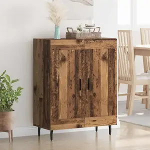 vidaXL Buffet Bois Ancien 69,5 x 34 x 90 cm Bois d'ingénierie et fer pas cher