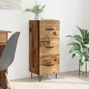 vidaXL Buffet Bois ancien 34 x 34,5 x 90 cm Bois d'ingénierie pas cher