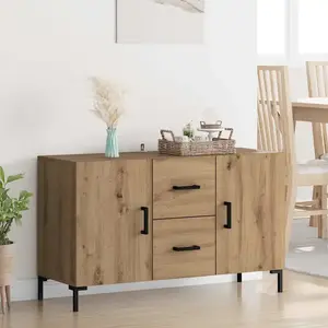 vidaXL Buffet Chêne artisanal 100 x 36 x 60 cm Bois d'ingénierie pas cher