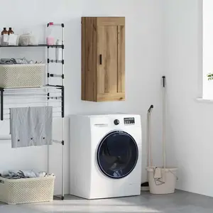 vidaXL Meuble mural Chêne artisanal 34,5 x 34 x 90 cm pas cher