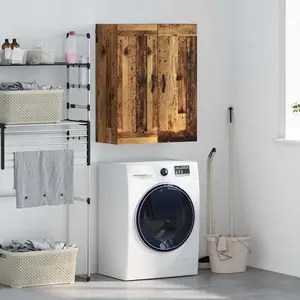 vidaXL Meuble mural Bois Ancien 69,5 x 34 x 90 cm Bois d'ingénierie pas cher