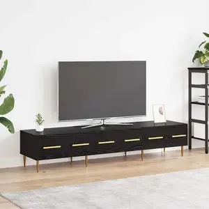 vidaXL Meuble TV Chêne noir 150 x 36 x 30 cm Bois d'ingénierie pas cher