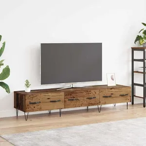 vidaXL Vidaxl Meuble Tv Bois Ancien 150 X 36 X 30 Cm Bois D'ingénierie pas cher