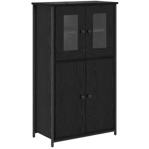 vidaXL Vidaxl Haut Armoire Chêne Noir 62 X 32 X 106,5 Cm Bois D'ingéni... pas cher