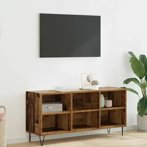 vidaXL Meuble TV Bois Ancien 103,5 x 30 x 50 cm Bois d'ingénierie pas cher