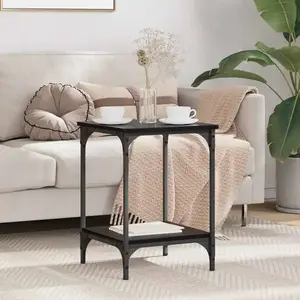 vidaXL Table basse Chêne noir 40 x 40 x 55 cm Bois d'ingénierie pas cher