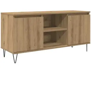 vidaXL Meuble TV Chêne artisanal 104 x 35 x 50 cm Bois d'ingénierie pas cher