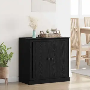 vidaXL Buffet Chêne noir 70 x 35,5 x 67,5 cm Bois d'ingénierie pas cher