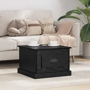 vidaXL Table basse Chêne noir 50 x 50 x 35 cm Bois d'ingénierie pas cher
