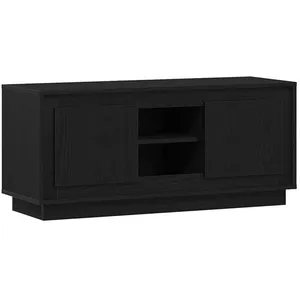 vidaXL Vidaxl Meuble Tv Chêne Noir 102 X 35 X 45 Cm Bois D'ingénierie pas cher
