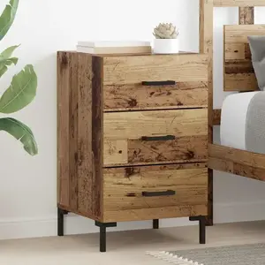 vidaXL vidaXL Cabinet de chevet Bois ancien 40 x 40 x 66 cm Bois d'ing... pas cher