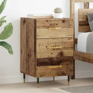 vidaXL Cabinet de chevet Bois ancien 40 x 40 x 66 cm Bois d'ingénierie pas cher