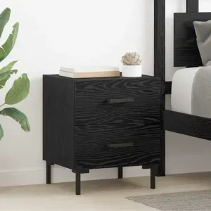 vidaXL vidaXL Cabinet de chevet 2 pcs Chêne noir 40 x 35 x 47,5 cm pas cher