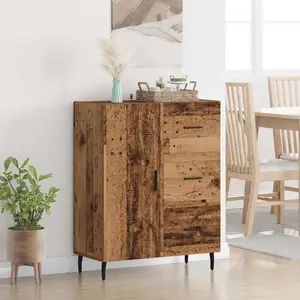 vidaXL Buffet Bois Ancien 69,5 x 34 x 90 cm Bois d'ingénierie et fer pas cher
