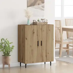 vidaXL Buffet Chêne artisanal 69,5 x 34 x 90 cm Bois d'ingénierie pas cher