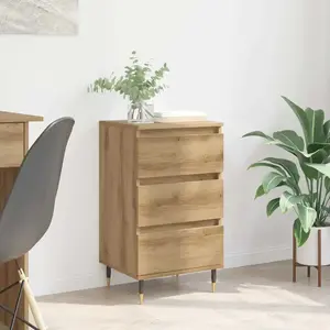 vidaXL Buffet chêne artisanal 35 x 40 x 70 cm Bois d'ingénierie pas cher