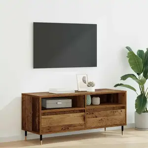 vidaXL Meuble TV avec tiroir Bois Ancien 100 x 34,5 x 44,5 cm pas cher