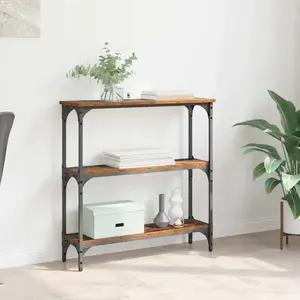 vidaXL Table console avec étagère Bois ancien 75 x 22.5 x 75 cm pas cher