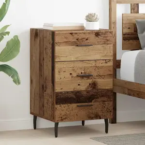 vidaXL Cabinet de chevet Bois ancien 40 x 40 x 66 cm Bois d'ingénierie pas cher