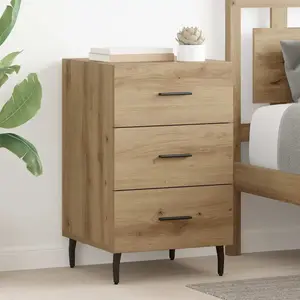 vidaXL vidaXL Cabinet de chevet avec tiroir Chêne artisanal 40 x 40 x ... pas cher