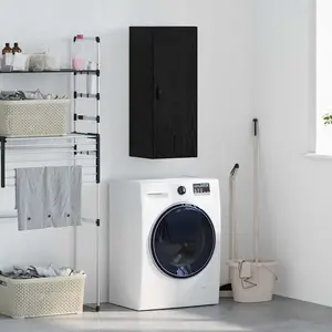 vidaXL Meuble mural Chêne noir 34,5 x 34 x 90 cm Bois d'ingénierie pas cher