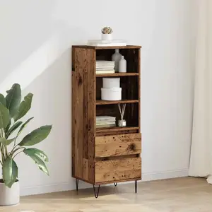 vidaXL Haut Armoire Bois Ancien 40 x 36 x 110 cm Bois d'ingénierie pas cher