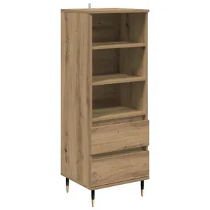 vidaXL Vidaxl Haut Armoire Chêne Artisanal 40 X 36 X 110 Cm Bois D'ing... pas cher