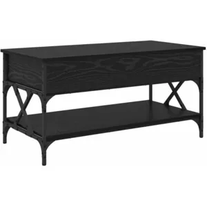 vidaXL Vidaxl Table Basse Chêne Noir 100 X 50 X 50 Cm Bois D'ingénierie pas cher