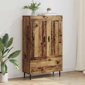 vidaXL Vidaxl Haut Armoire Bois Ancien 69,5 X 31 X 115 Cm Bois D'ingén... pas cher