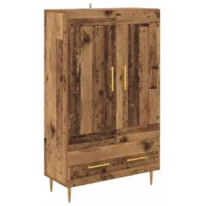 vidaXL Vidaxl Haut Armoire Bois Ancien 69,5 X 31 X 115 Cm Bois D'ingén... pas cher
