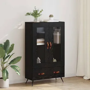 vidaXL Vidaxl Haut Armoire Avec Tiroir Chêne Noir 69,5 X 31 X 115 Cm pas cher