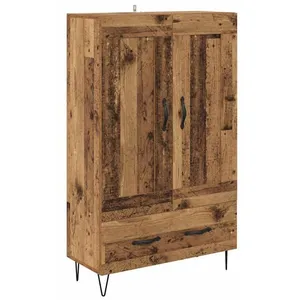 vidaXL Vidaxl Haut Armoire Bois Ancien 69,5 X 31 X 115 Cm Bois D'ingén... pas cher