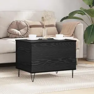 vidaXL Table basse Chêne noir 60 x 44,5 x 45 cm Bois d'ingénierie pas cher