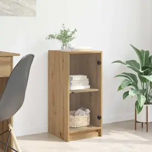 vidaXL Buffet chêne artisanal 35 x 37 x 76 cm Bois d'ingénierie pas cher