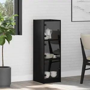 vidaXL Haut Armoire Chêne noir 35 x 37 x 109 cm Bois d'ingénierie pas cher